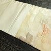 名古屋帯 六通柄 正絹 花柄 名古屋仕立て なごや帯 リサイクル帯 帯 箔 金糸 多色使い_画像13