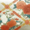 名古屋帯 太鼓柄 相良刺繍 正絹 花柄 名古屋仕立て なごや帯 リサイクル帯 帯 刺繍 金・銀_画像2