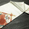 名古屋帯 太鼓柄 相良刺繍 正絹 花柄 名古屋仕立て なごや帯 リサイクル帯 帯 刺繍 金・銀_画像12