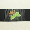 名古屋帯 太鼓柄 正絹 花柄 名古屋仕立て なごや帯 リサイクル帯 帯 黒_画像14