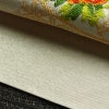 名古屋帯 太鼓柄 正絹 花柄 松葉仕立て なごや帯 リサイクル帯 帯 金・銀_画像9