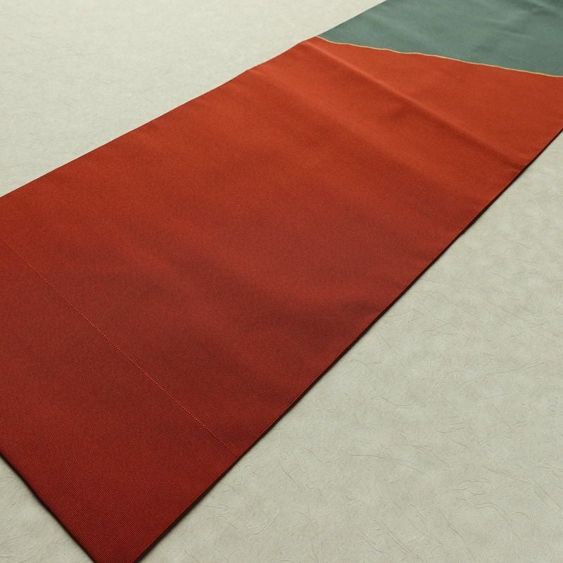 名古屋帯 太鼓柄 良品 正絹 その他の柄 名古屋仕立て なごや帯 リサイクル帯 帯 モダン シンプル 赤・朱_画像10