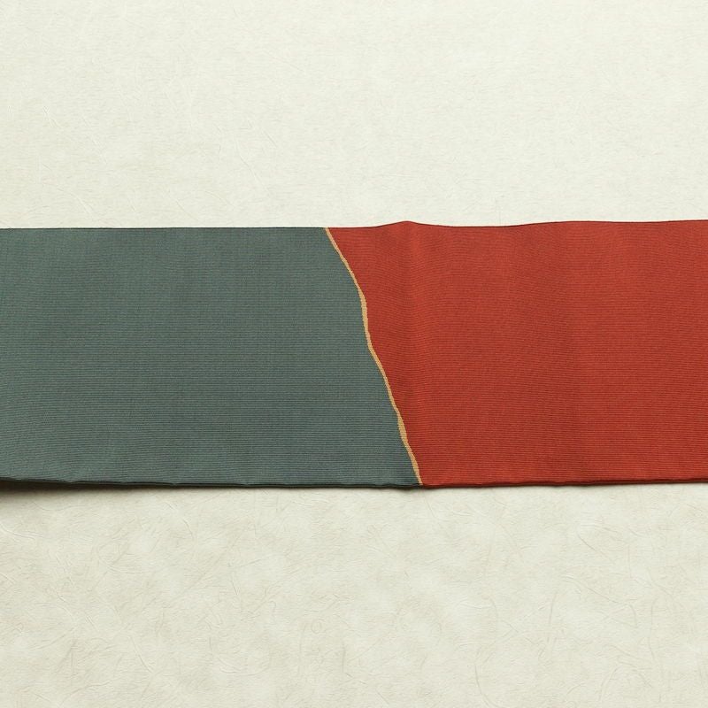 名古屋帯 太鼓柄 良品 正絹 その他の柄 名古屋仕立て なごや帯 リサイクル帯 帯 モダン シンプル 赤・朱_画像14