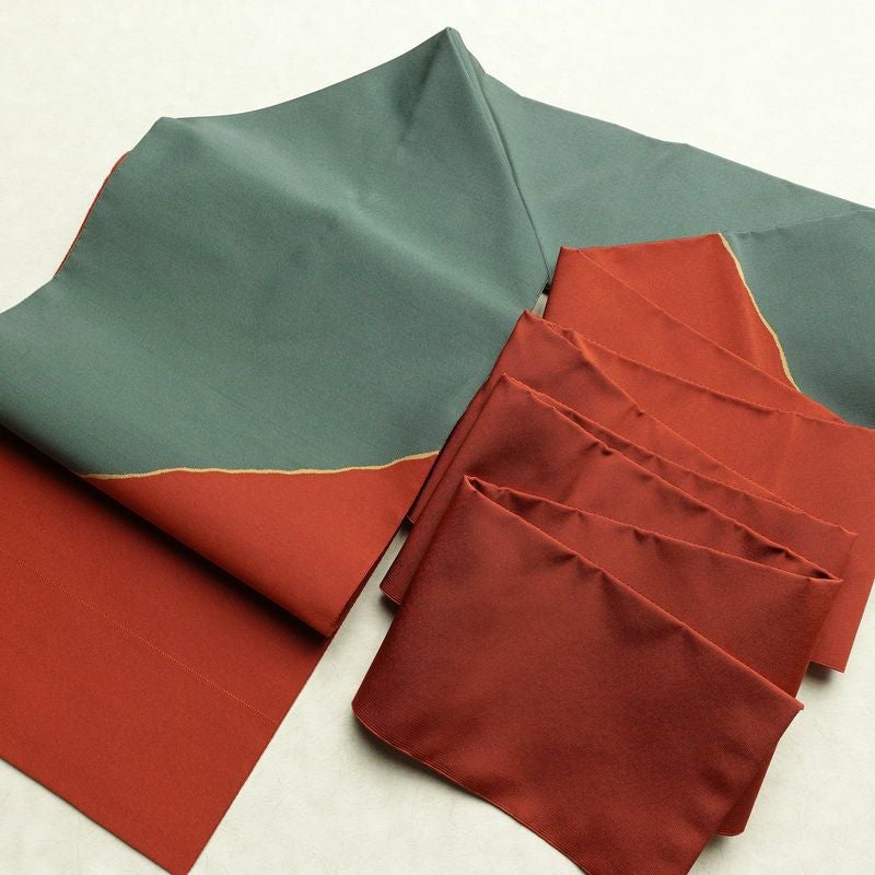 名古屋帯 太鼓柄 良品 正絹 その他の柄 名古屋仕立て なごや帯 リサイクル帯 帯 モダン シンプル 赤・朱_画像17