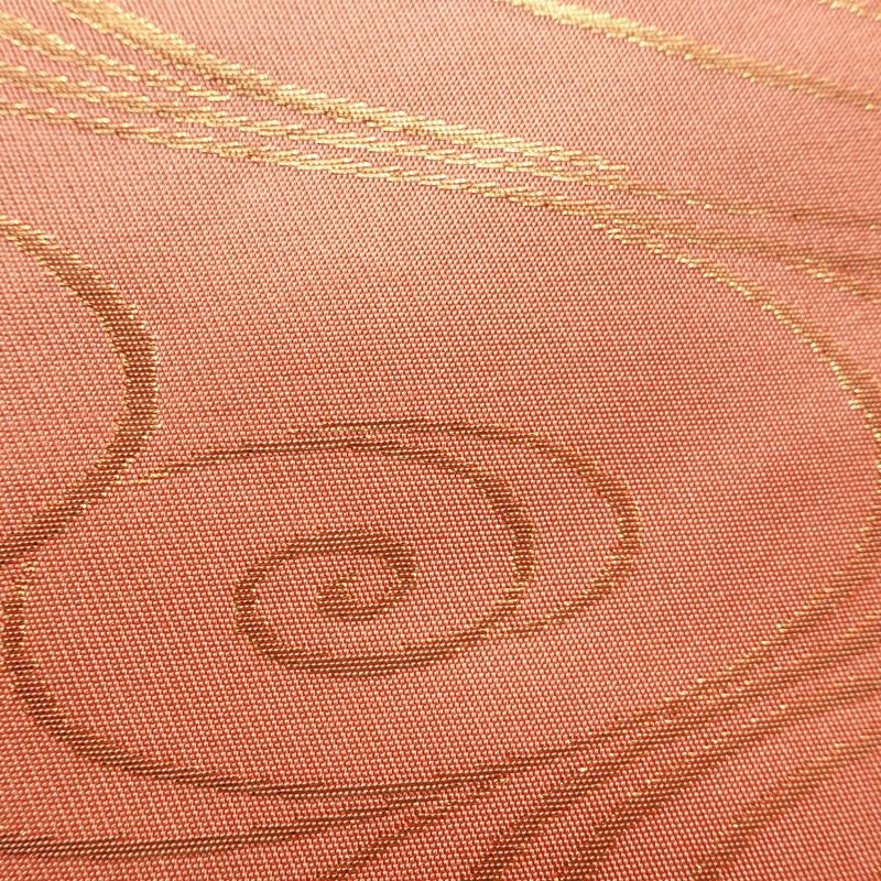 名古屋帯 六通柄 正絹 流水・波柄 名古屋仕立て なごや帯 リサイクル帯 帯 ピンク_画像4