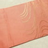 名古屋帯 六通柄 正絹 流水・波柄 名古屋仕立て なごや帯 リサイクル帯 帯 ピンク_画像16