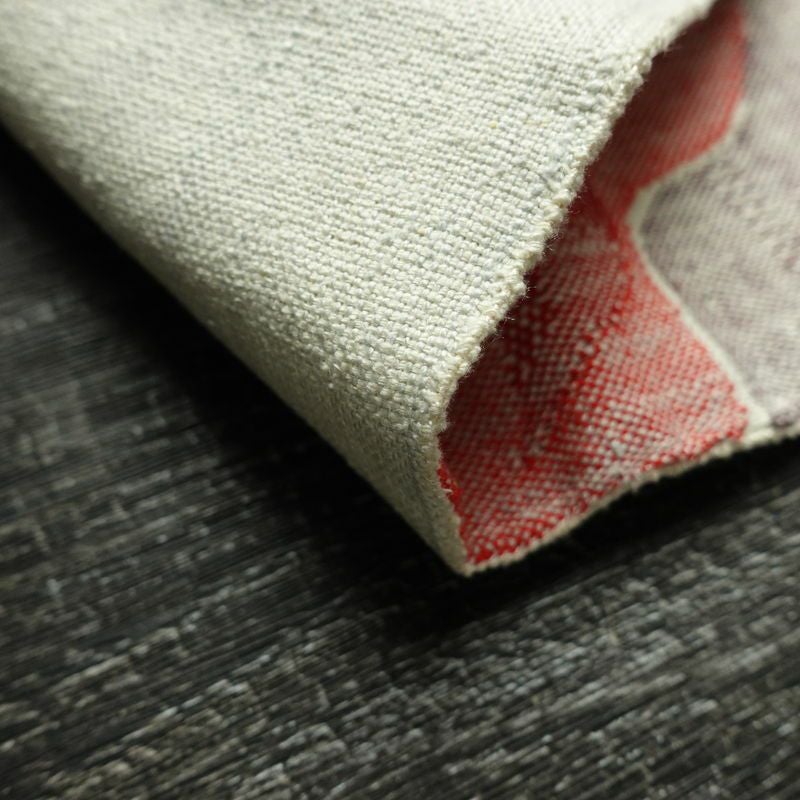 名古屋帯 六通柄 正絹 木の葉・植物柄 名古屋仕立て なごや帯 リサイクル帯 帯 紬地 白_画像9