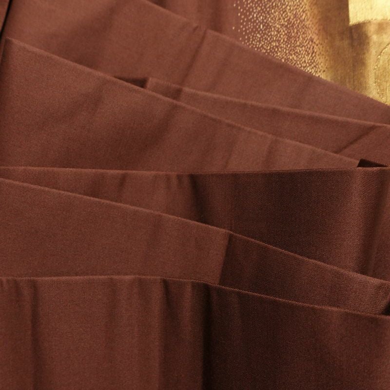 名古屋帯 太鼓柄 良品 正絹 幾何学柄・抽象柄 名古屋仕立て なごや帯 リサイクル帯 帯 引箔 モダン シンプル 茶_画像18