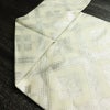 名古屋帯 全通柄 正絹 古典柄 名古屋仕立て なごや帯 リサイクル帯 帯 銀糸 白_画像19