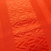 名古屋帯 全通柄 良品 夏用 混紡 縞柄・線柄 松葉仕立て なごや帯 リサイクル帯 帯 橙_画像5