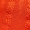 名古屋帯 全通柄 良品 夏用 混紡 縞柄・線柄 松葉仕立て なごや帯 リサイクル帯 帯 橙_画像6