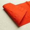 名古屋帯 全通柄 良品 夏用 混紡 縞柄・線柄 松葉仕立て なごや帯 リサイクル帯 帯 橙_画像9