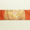 名古屋帯 太鼓柄 良品 正絹 花柄 名古屋仕立て なごや帯 リサイクル帯 帯 刺繍 箔 引箔 橙_画像14