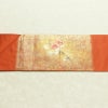 名古屋帯 太鼓柄 良品 正絹 花柄 名古屋仕立て なごや帯 リサイクル帯 帯 刺繍 箔 引箔 橙_画像15