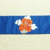 名古屋帯 太鼓柄 正絹 花柄 名古屋仕立て なごや帯 リサイクル帯 帯 箔 金糸 銀糸 青・紺_画像14