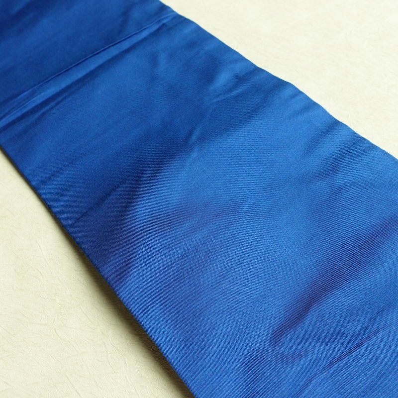 名古屋帯 太鼓柄 正絹 花柄 名古屋仕立て なごや帯 リサイクル帯 帯 箔 金糸 銀糸 青・紺_画像16