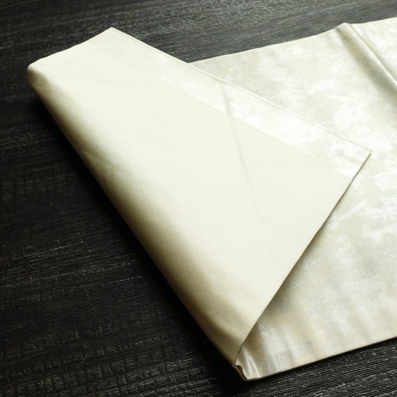 名古屋帯 太鼓柄 正絹 古典柄 名古屋仕立て なごや帯 リサイクル帯 帯 箔 紅葉 松 菊 白_画像11