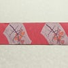 名古屋帯 六通柄 良品 正絹 木の葉・植物柄 名古屋仕立て なごや帯 リサイクル帯 帯 柿 ピンク_画像14