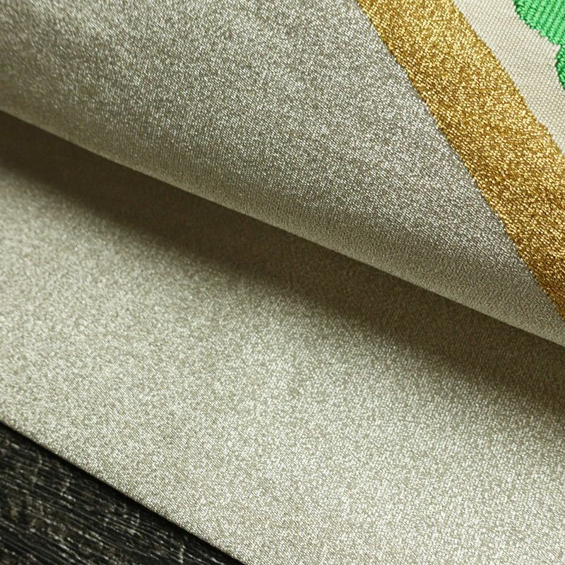 名古屋帯 太鼓柄 良品 正絹 古典柄 名古屋仕立て なごや帯 リサイクル帯 帯 金糸 シンプル 白_画像8