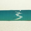 名古屋帯 太鼓柄 夏用 正絹 流水・波柄 名古屋仕立て なごや帯 リサイクル帯 帯 銀糸 緑・うぐいす色_画像14