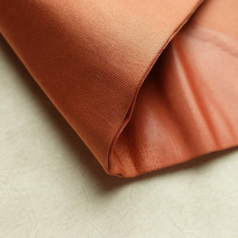 名古屋帯 六通柄 ふくれ織 正絹 幾何学柄・抽象柄 名古屋仕立て なごや帯 リサイクル帯 帯 橙_画像10