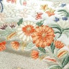 名古屋帯 太鼓柄 正絹 花柄 名古屋仕立て なごや帯 リサイクル帯 帯 箔 菊 白_画像3