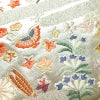 名古屋帯 太鼓柄 正絹 花柄 名古屋仕立て なごや帯 リサイクル帯 帯 箔 菊 白_画像6