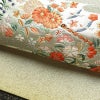 名古屋帯 太鼓柄 正絹 花柄 名古屋仕立て なごや帯 リサイクル帯 帯 箔 菊 白_画像7