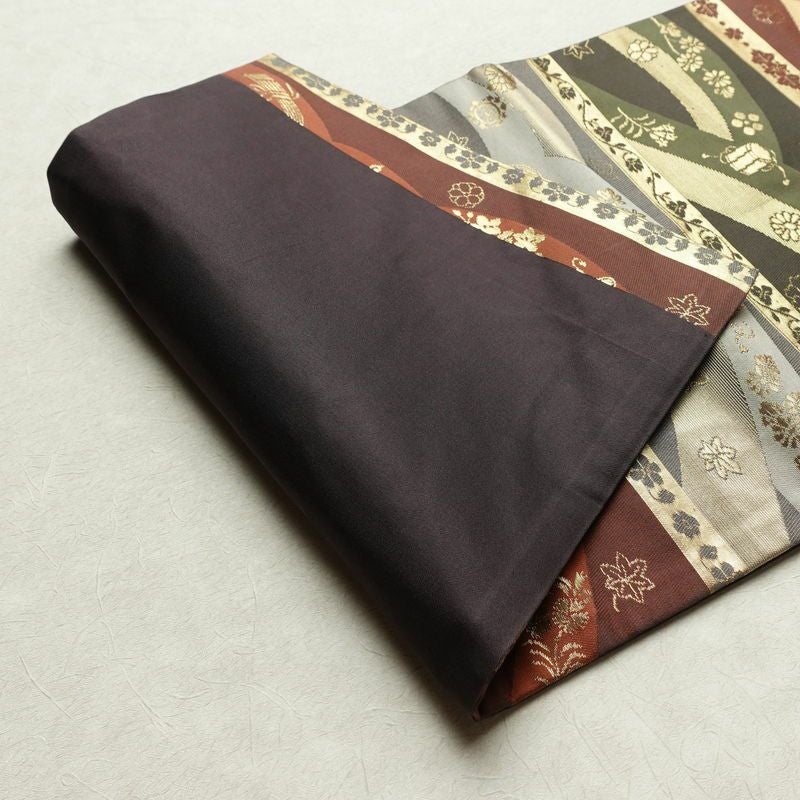 名古屋帯 太鼓柄 正絹 古典柄 名古屋仕立て なごや帯 リサイクル帯 帯 箔 多色使い_画像10