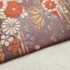 名古屋帯 太鼓柄 美品 正絹 名古屋仕立て なごや帯 古典柄リサイクル帯 帯 箔 菊 桜 銀朱色 赤・朱_画像14