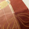 名古屋帯 六通柄 正絹 古典柄 名古屋仕立て なごや帯 リサイクル帯 帯 箔 金糸 小豆・エンジ_画像6