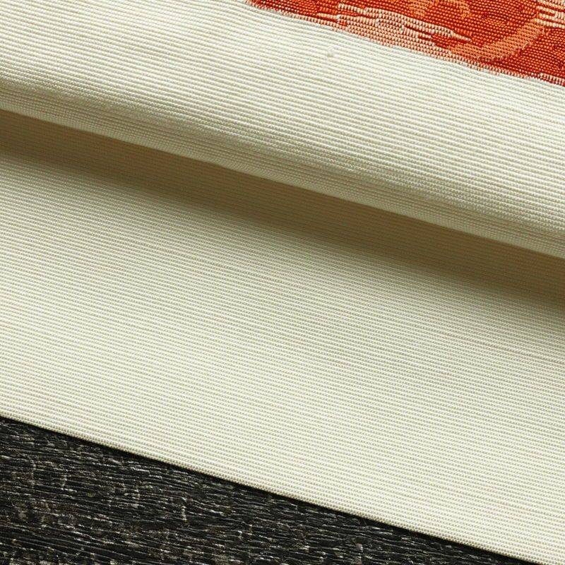 名古屋帯 太鼓柄 正絹 幾何学柄・抽象柄 松葉仕立て なごや帯 リサイクル帯 帯 白_画像8