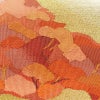 名古屋帯 太鼓柄 つづれ織 正絹 木の葉・植物柄 松葉仕立て なごや帯 リサイクル帯 帯 金糸 ベージュ_画像4