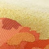 名古屋帯 太鼓柄 つづれ織 正絹 木の葉・植物柄 松葉仕立て なごや帯 リサイクル帯 帯 金糸 ベージュ_画像5