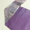 名古屋帯 六通柄 正絹 幾何学柄・抽象柄 名古屋仕立て なごや帯 比翼仕立て リサイクル帯 帯 箔 紫・藤色_画像19