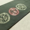 名古屋帯 太鼓柄 正絹 古典柄 名古屋仕立て なごや帯 リサイクル帯 帯 金糸 シンプル 緑・うぐいす色_画像11