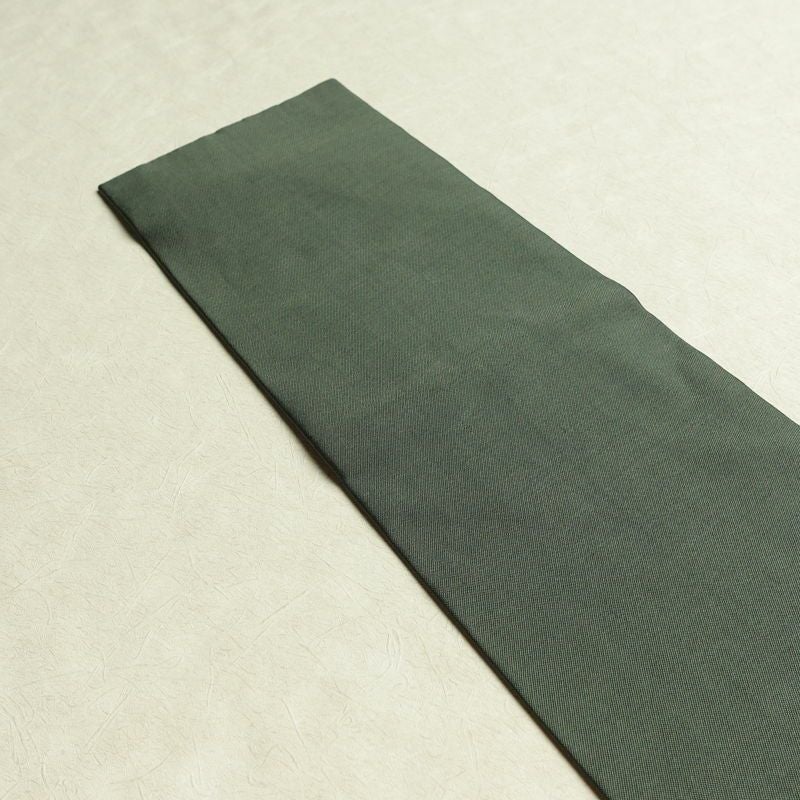 名古屋帯 太鼓柄 正絹 古典柄 名古屋仕立て なごや帯 リサイクル帯 帯 金糸 シンプル 緑・うぐいす色_画像17