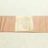 名古屋帯 太鼓柄 良品 正絹 幾何学柄・抽象柄 名古屋仕立て なごや帯 リサイクル帯 帯 ピンクベージュ ベージュ_画像14