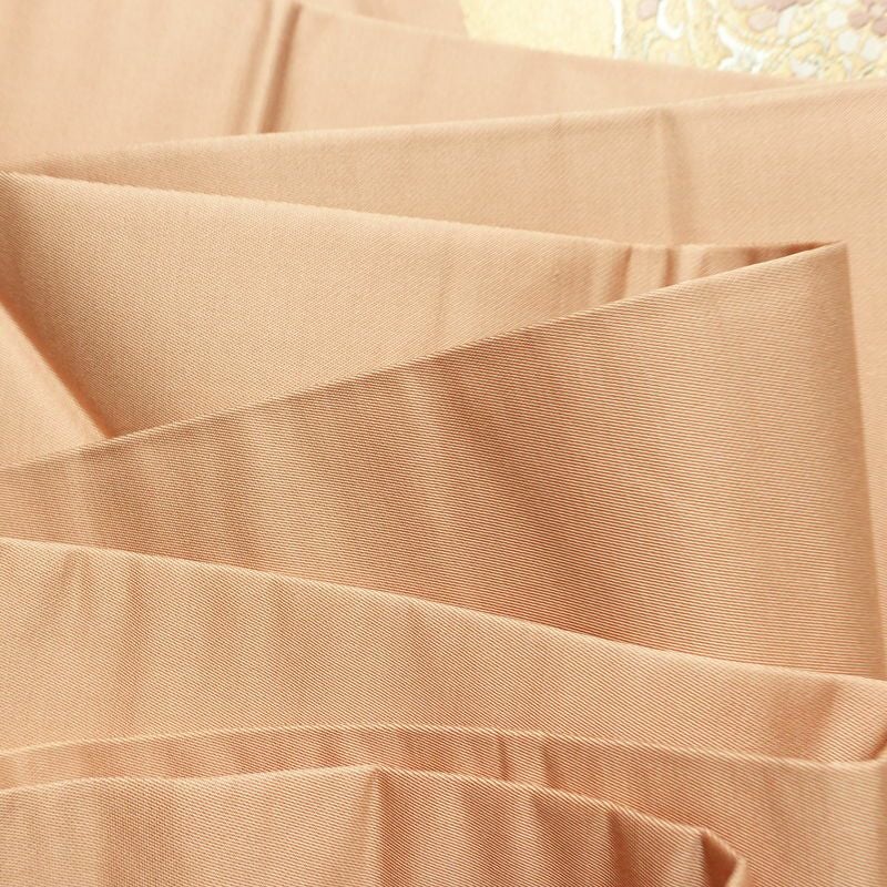 名古屋帯 太鼓柄 良品 正絹 幾何学柄・抽象柄 名古屋仕立て なごや帯 リサイクル帯 帯 ピンクベージュ ベージュ_画像17