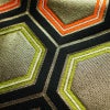 名古屋帯 六通柄 正絹 亀甲柄 名古屋仕立て なごや帯 リサイクル帯 帯 引箔 黒_画像6