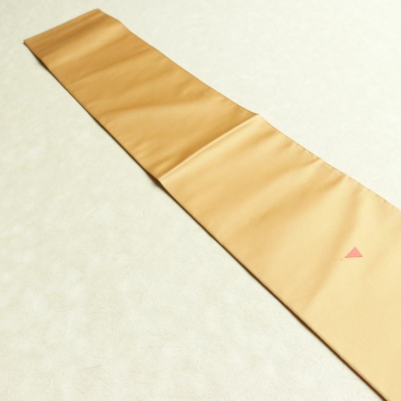 名古屋帯 太鼓柄 正絹 古典柄 名古屋仕立て シンプル 扇子 ベージュ_画像14