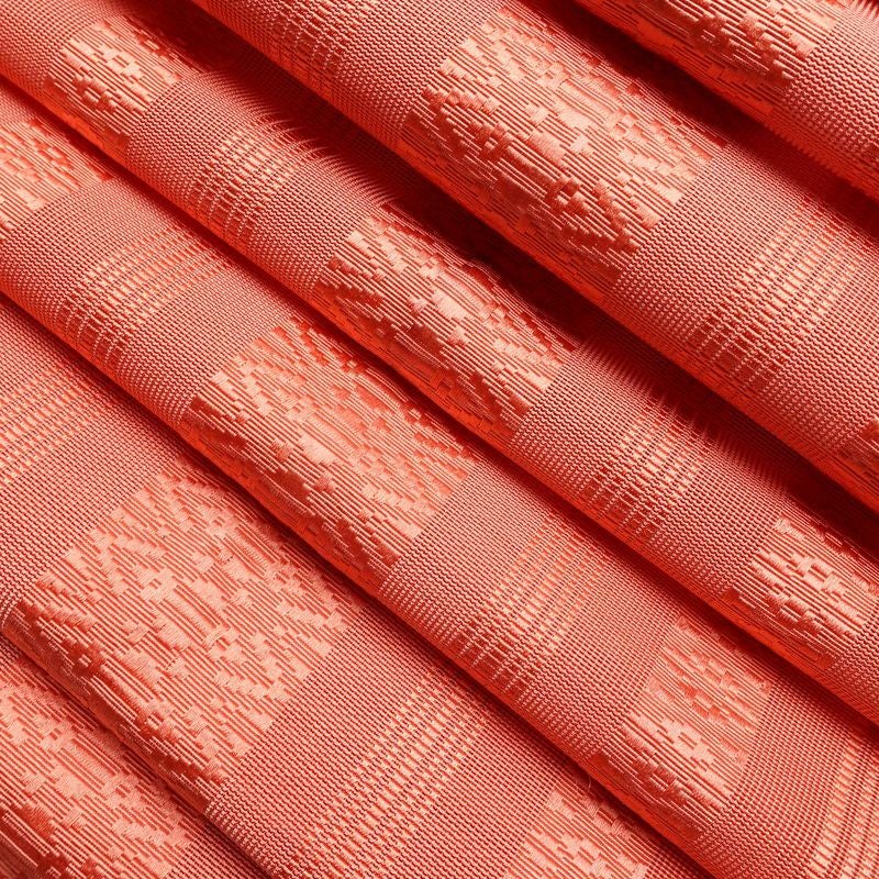 名古屋帯 全通柄 良品 夏用 正絹 縞柄・線柄 松葉仕立て なごや帯 リサイクル帯 ピンク 帯_画像18