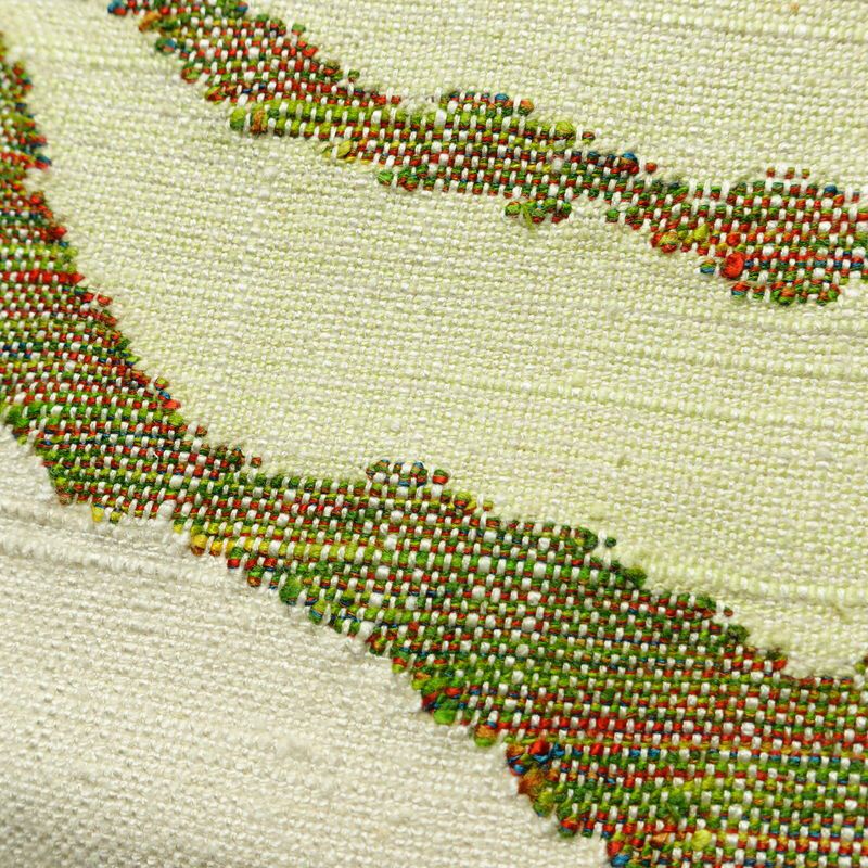 名古屋帯 太鼓柄 正絹 幾何学柄・抽象柄 松葉仕立て なごや帯 リサイクル帯 帯 紬地 緑・うぐいす色_画像3