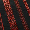 名古屋帯 全通柄 良品 正絹 縞柄・線柄 松葉仕立て なごや帯 リサイクル帯 帯 黒_画像4