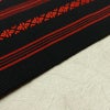 名古屋帯 全通柄 良品 正絹 縞柄・線柄 松葉仕立て なごや帯 リサイクル帯 帯 黒_画像12