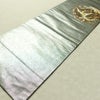 名古屋帯 青銅箔 太鼓柄 良品 正絹 人物・動物柄 名古屋仕立て なごや帯 リサイクル帯 帯 引箔 黒_画像10