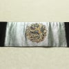 名古屋帯 青銅箔 太鼓柄 良品 正絹 人物・動物柄 名古屋仕立て なごや帯 リサイクル帯 帯 引箔 黒_画像14