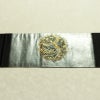 名古屋帯 青銅箔 太鼓柄 良品 正絹 人物・動物柄 名古屋仕立て なごや帯 リサイクル帯 帯 引箔 黒_画像15