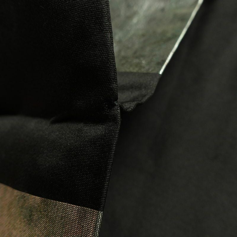 名古屋帯 青銅箔 太鼓柄 良品 正絹 人物・動物柄 名古屋仕立て なごや帯 リサイクル帯 帯 引箔 黒_画像20