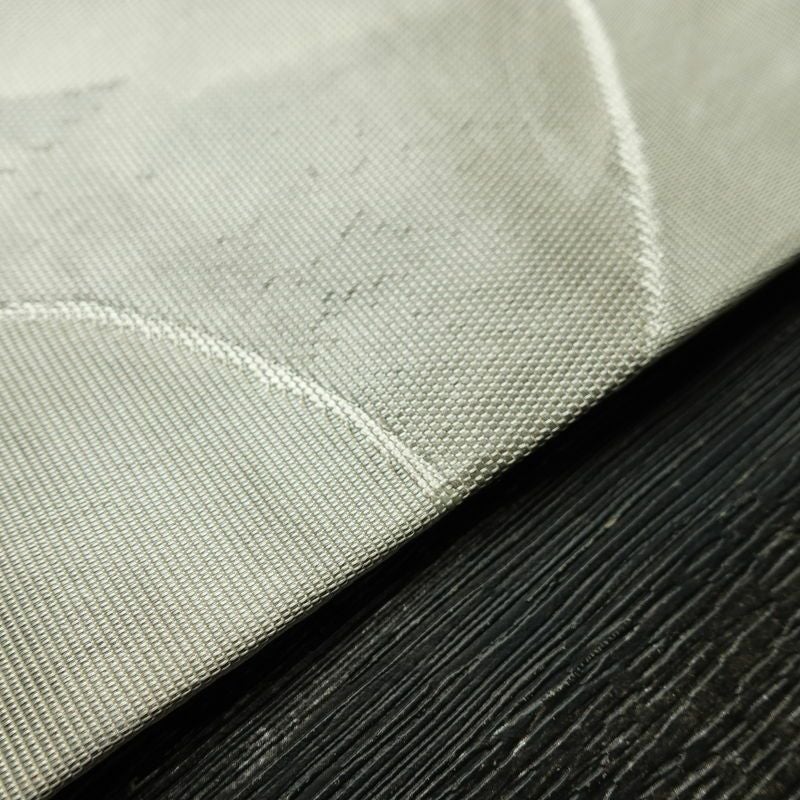 名古屋帯 六通柄 正絹 古典柄 名古屋仕立て なごや帯 リサイクル帯 帯 グレー_画像10